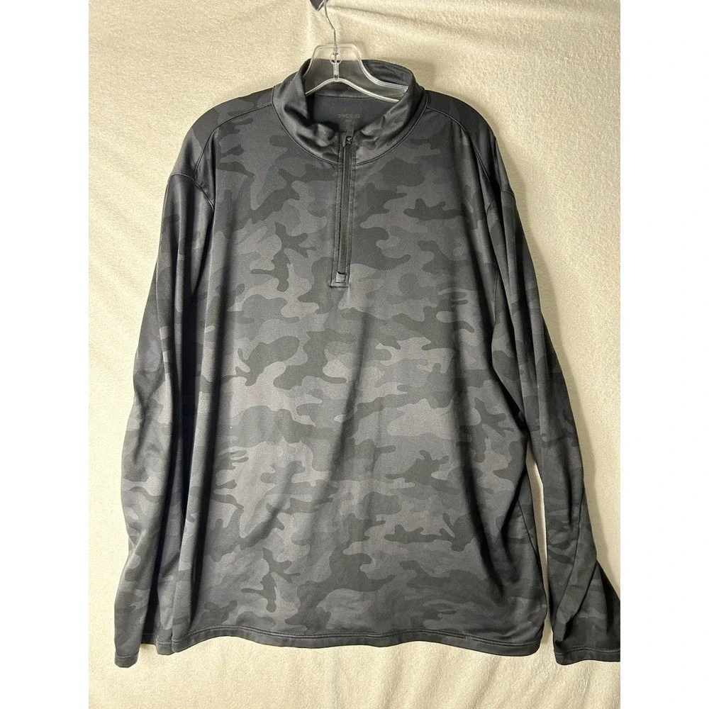 Under Armour Men's Black Camo Zip Up Pullover Hoodie 2XL